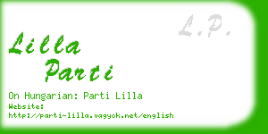 lilla parti business card